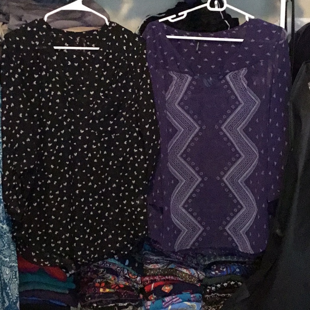 Sheer 3/4 Sleeve Tops